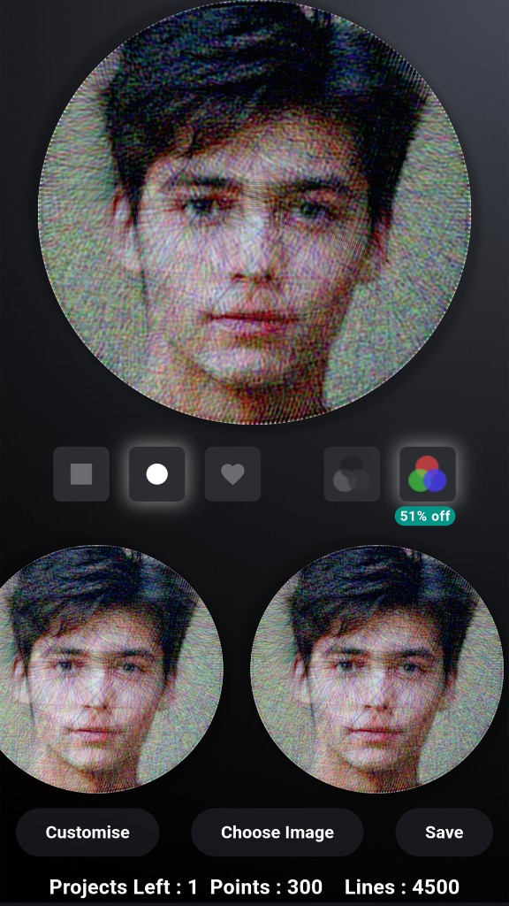 Thread Art: customise view with string art preview and actions